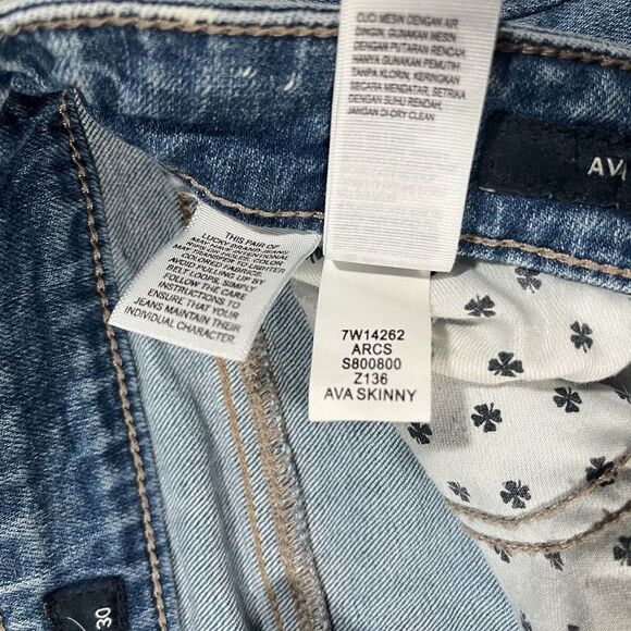 Lucky Brand Jeans Womens Sz 10 Ava Skinny Light Ankle Embroidered Floral 32x28 - Picture 14 of 14